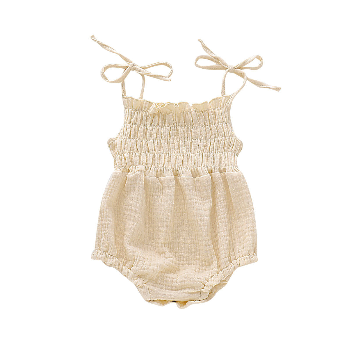 Little Ribbon Tie Shoulder Romper