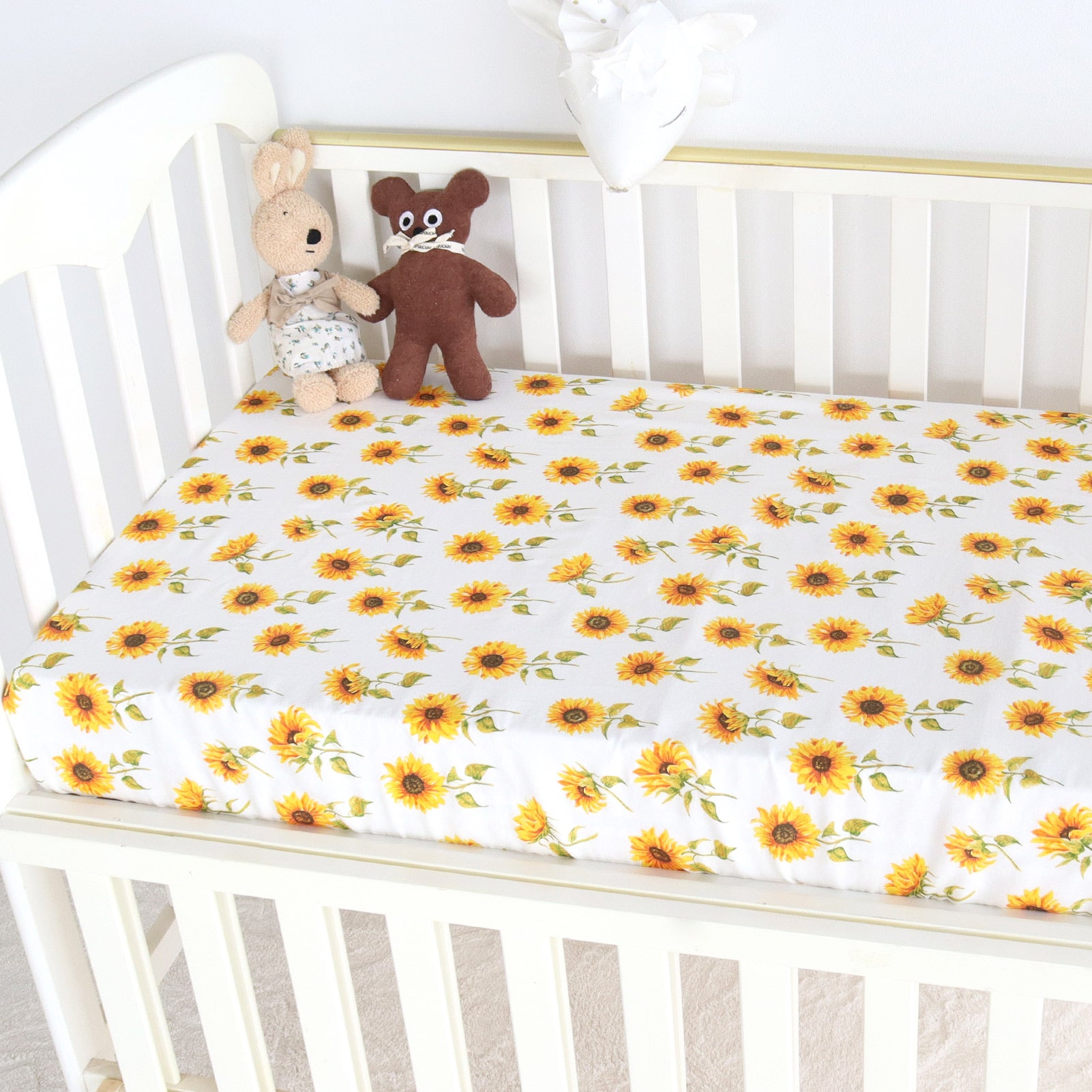 Sunflower baby crib bedding on sale