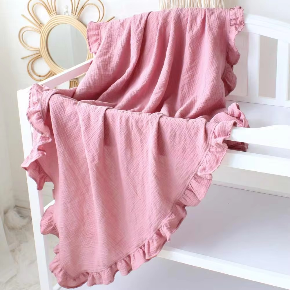 Assorted Colours Ruffle Blanket