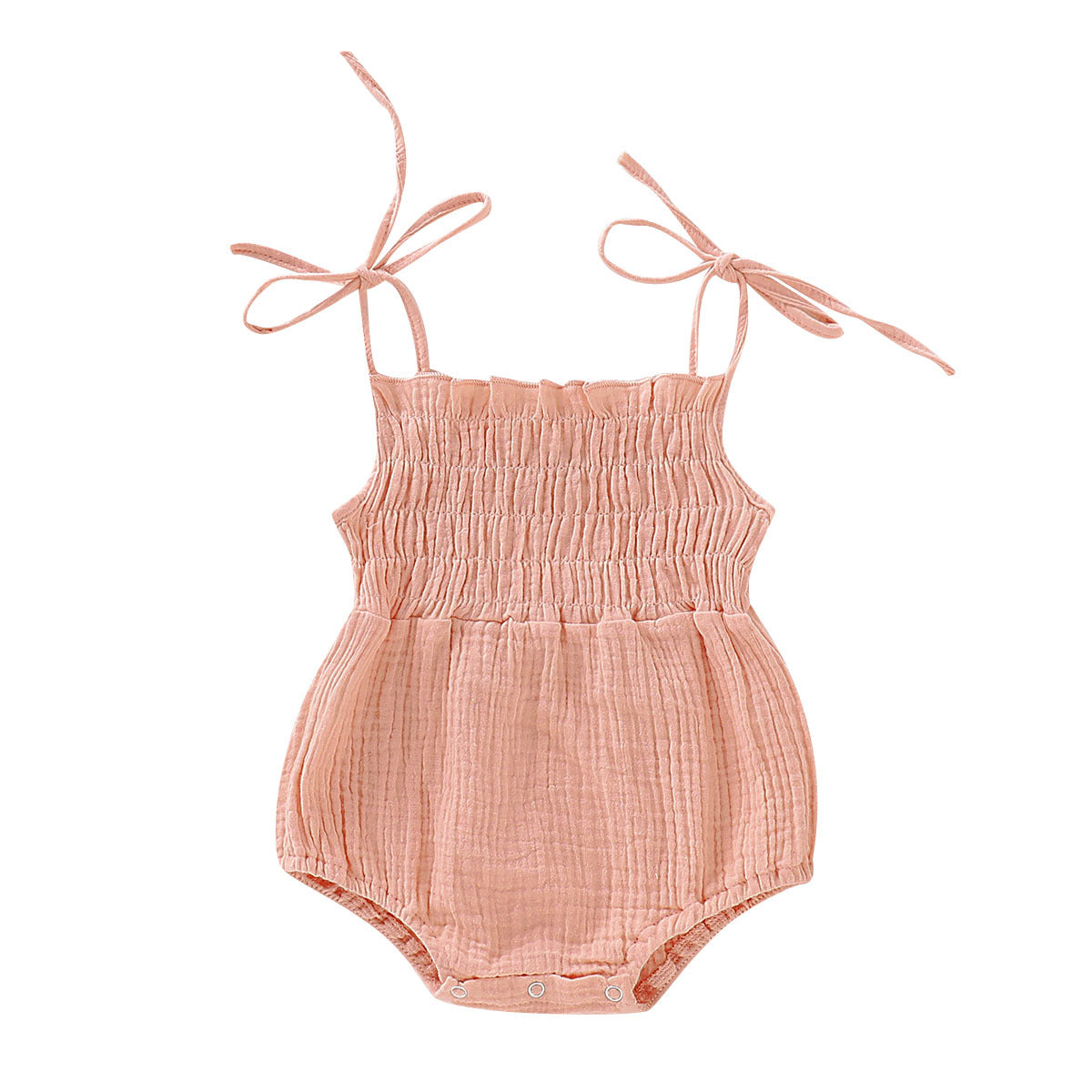 Little Ribbon Tie Shoulder Romper