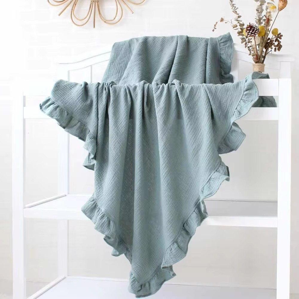 Assorted Colours Ruffle Blanket