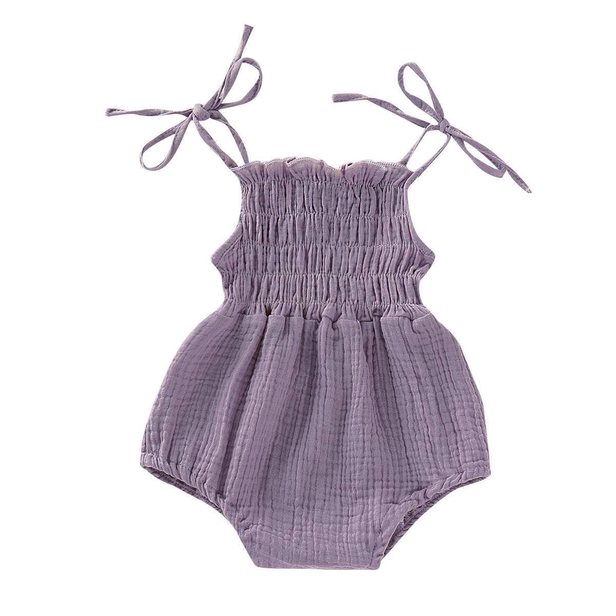 Little Ribbon Tie Shoulder Romper