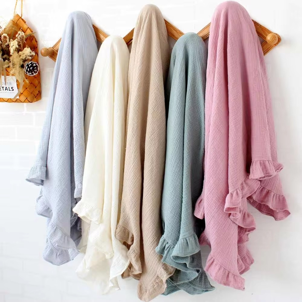 Assorted Colours Ruffle Blanket