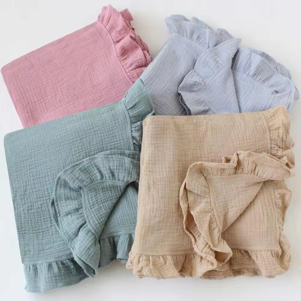 Assorted Colours Ruffle Blanket