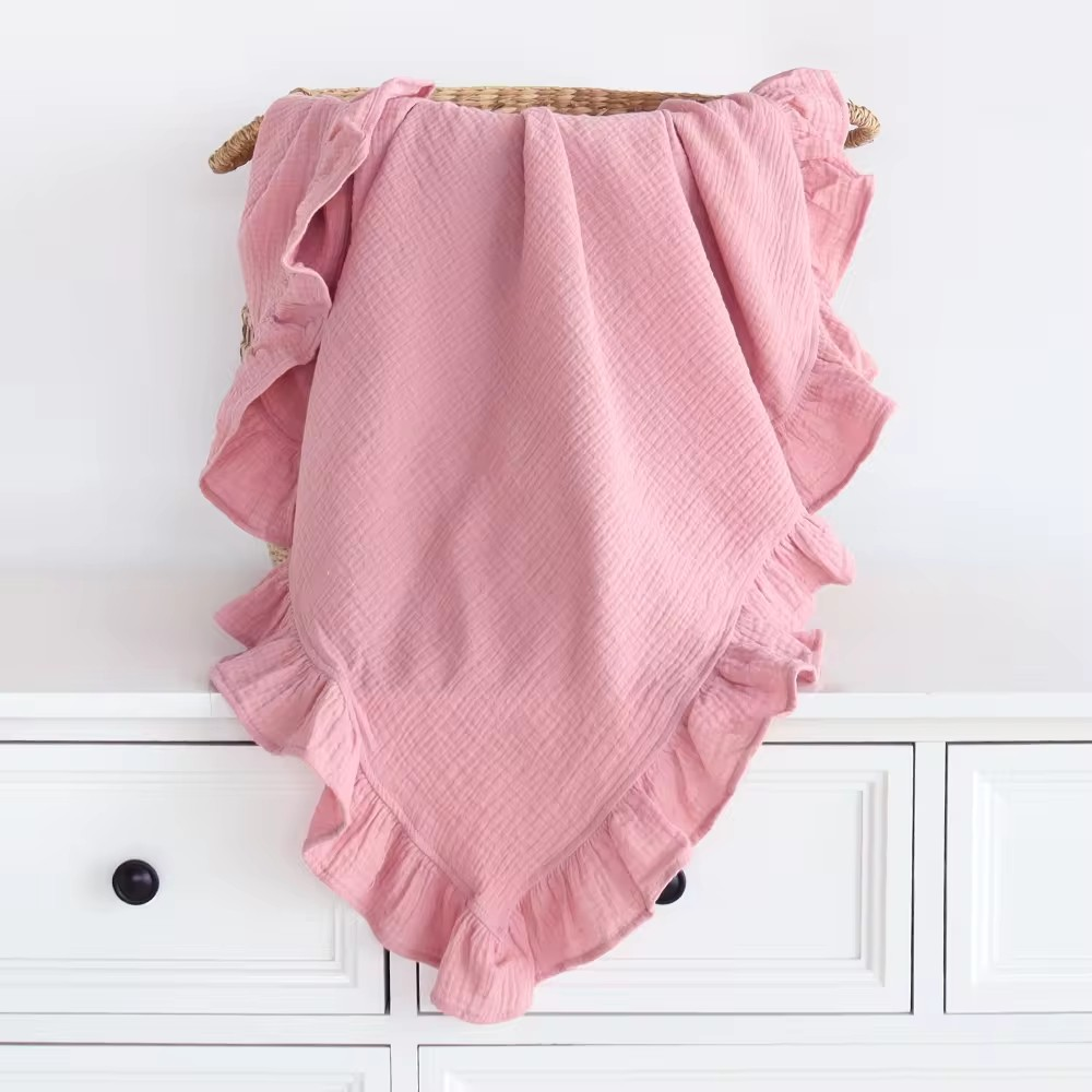 Assorted Colours Ruffle Blanket