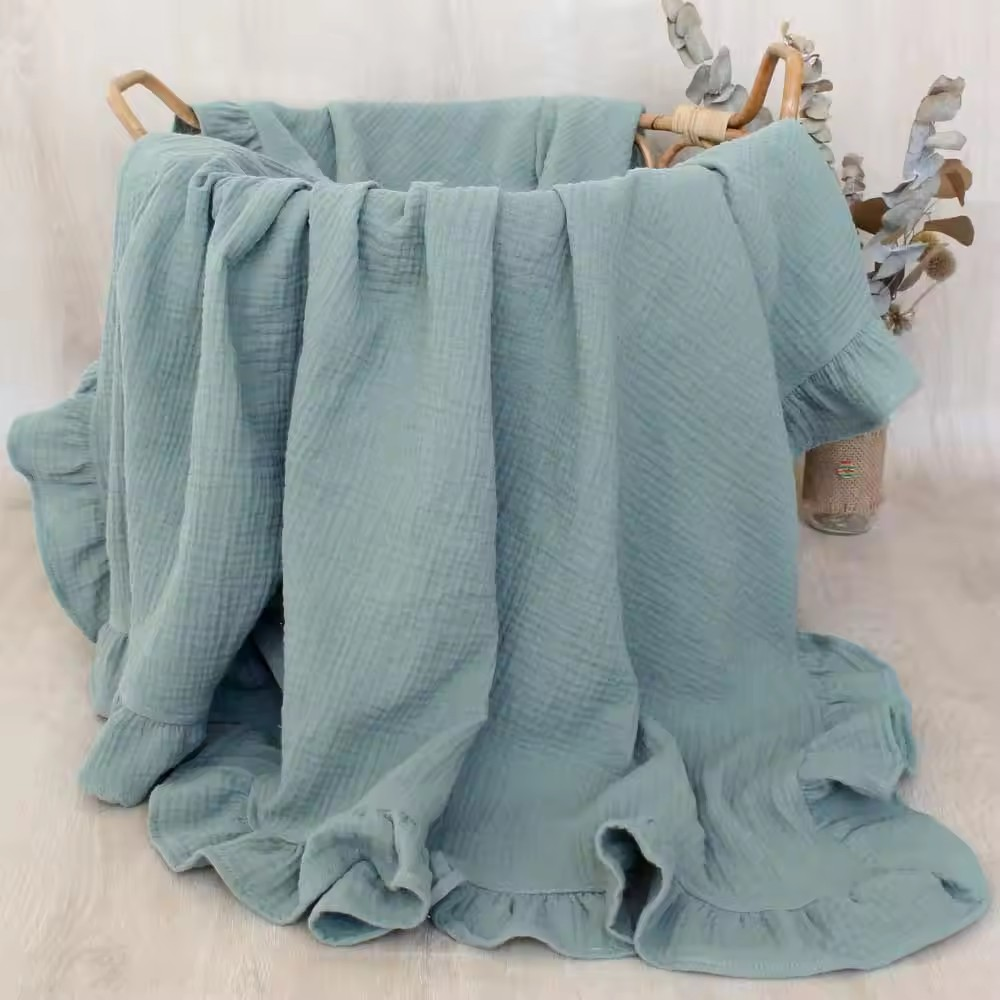 Assorted Colours Ruffle Blanket